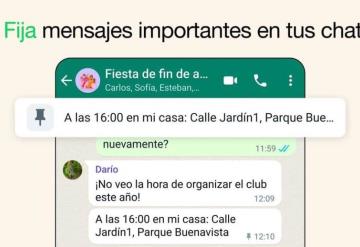 WhatsApp anuncia nueva función: poder fijar un mensaje en un chat