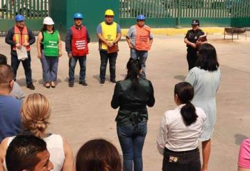 Realiza IMSS Tabasco simulacro de incendio