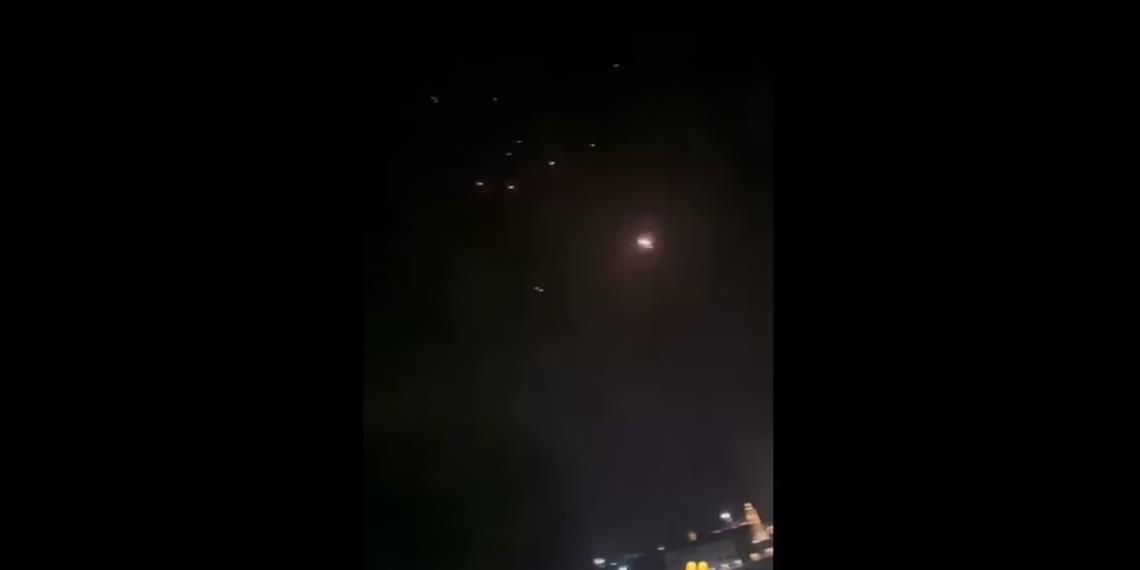 Así captaron usuarios el momento en que Irán bombardeó a Israel con drones