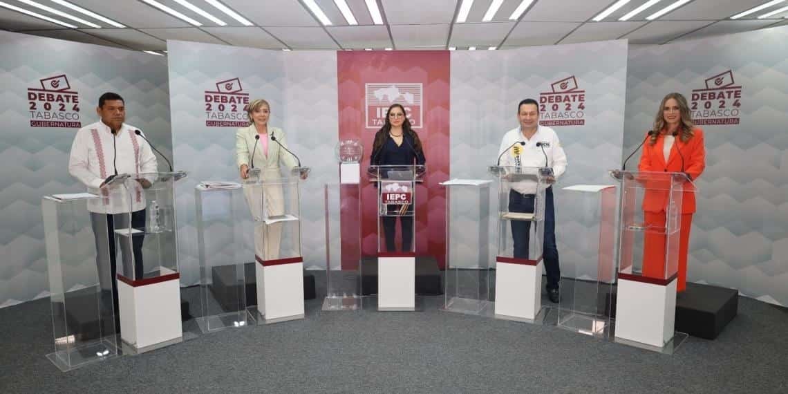 Uno propuso y los otros atacaron; debate entre candidatos a la gubernatura de Tabasco
