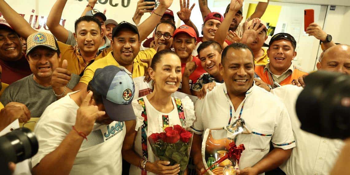 Tabasco Celebra la Llegada de Claudia Sheinbaum al Ritmo de los Tamborileros