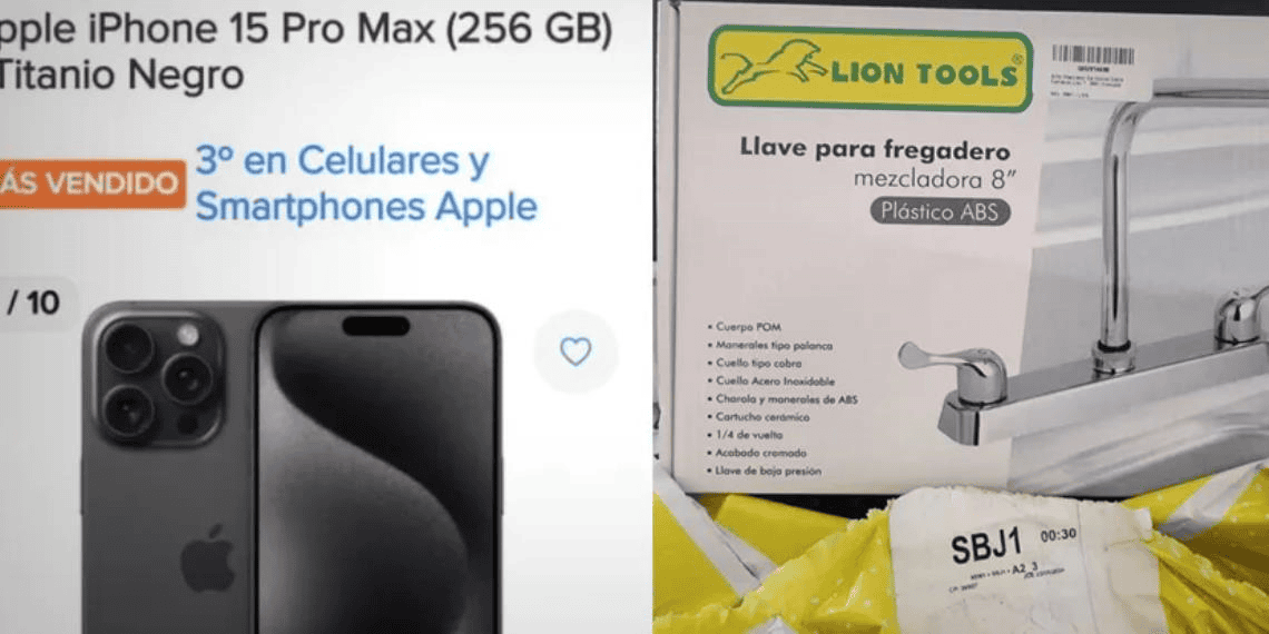 Joven compra un iPhone 15 Pro Max por Mercado Libre y recibe una LLAVE de agua | FOTO