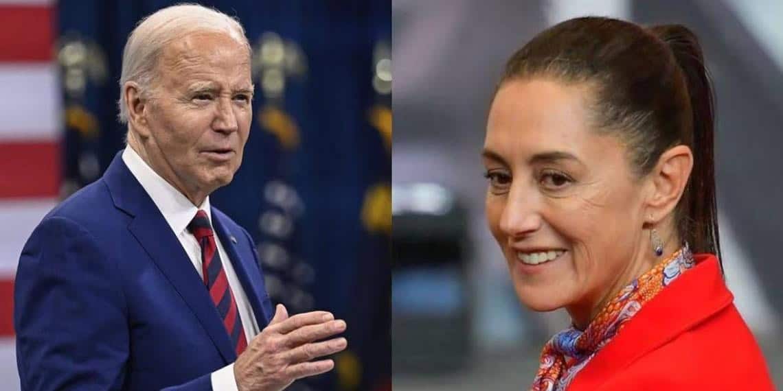 Biden felicita a Sheinbaum; anticipa que trabajará cercanamente con ella