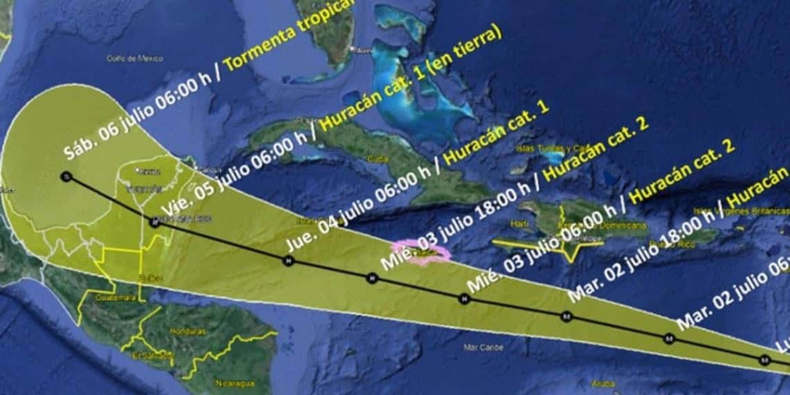 ¿Cuándo y a qué hora llega el huracán Beryl a México? Estos estados serán los mád afectados, según el SMN