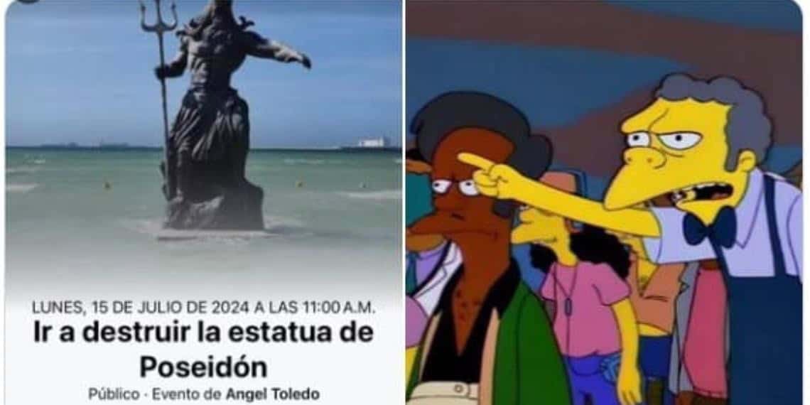 Estatua de Poseidón, en Yucatán, deja ola de memes