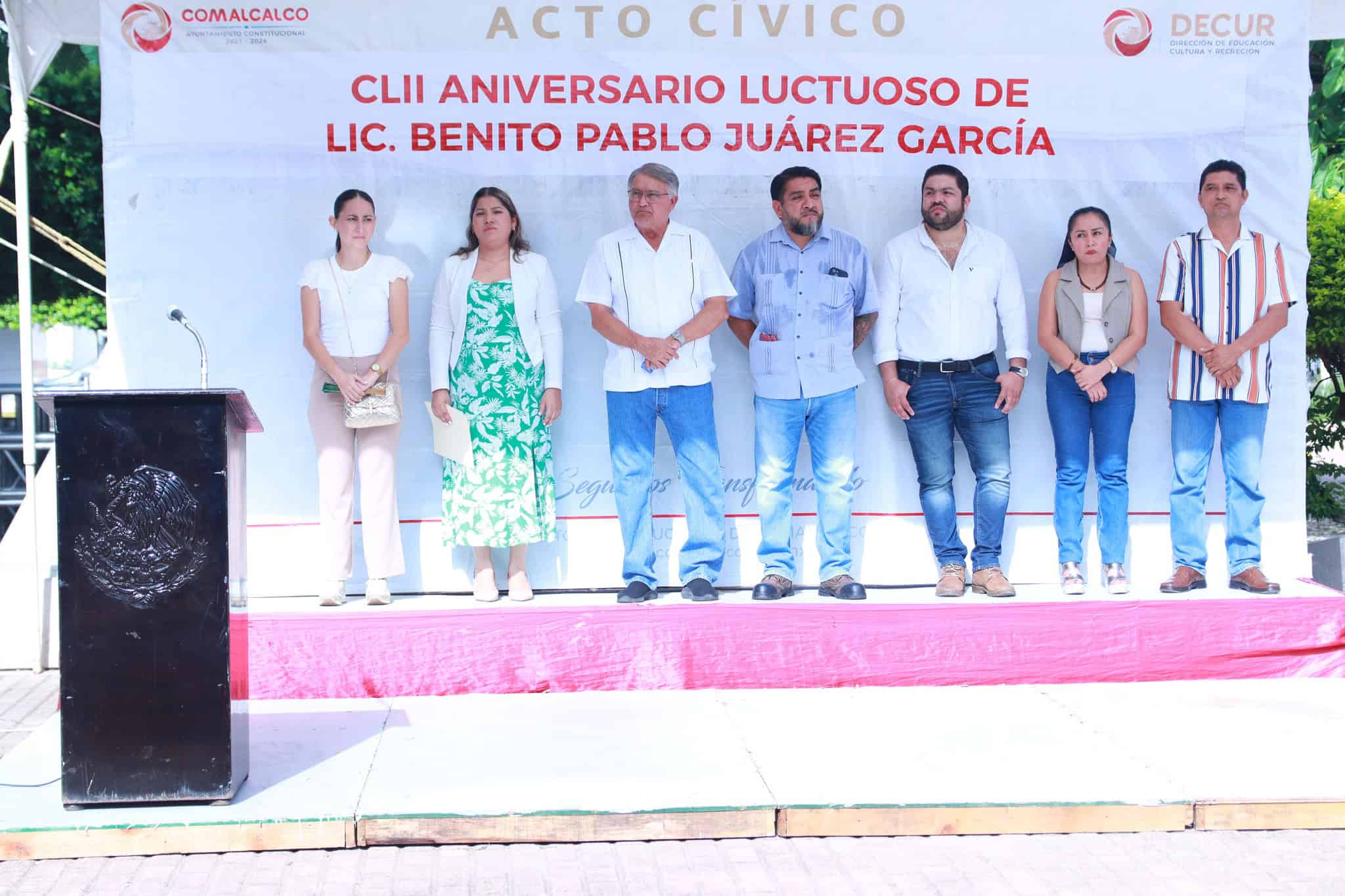 Conmemoran el CLIL Aniversario Luctuoso de Benito Juárez en Comalcalco