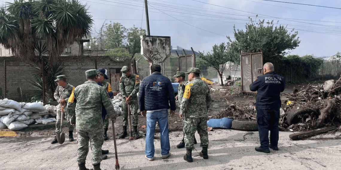 Sedena implementa Plan DN-III en Cuautitlán Izcalli tras desbordamiento de presa El Ángulo