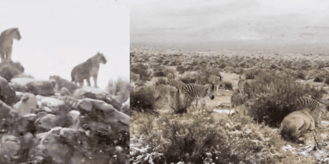 VIDEO: Cae nieve en África y los animales se sorprenden