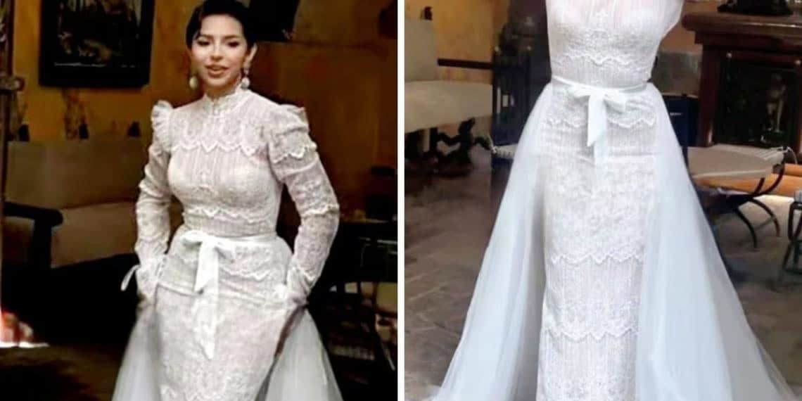 Ángela Aguilar lució vestido de novia clásico en su boda con Nodal
