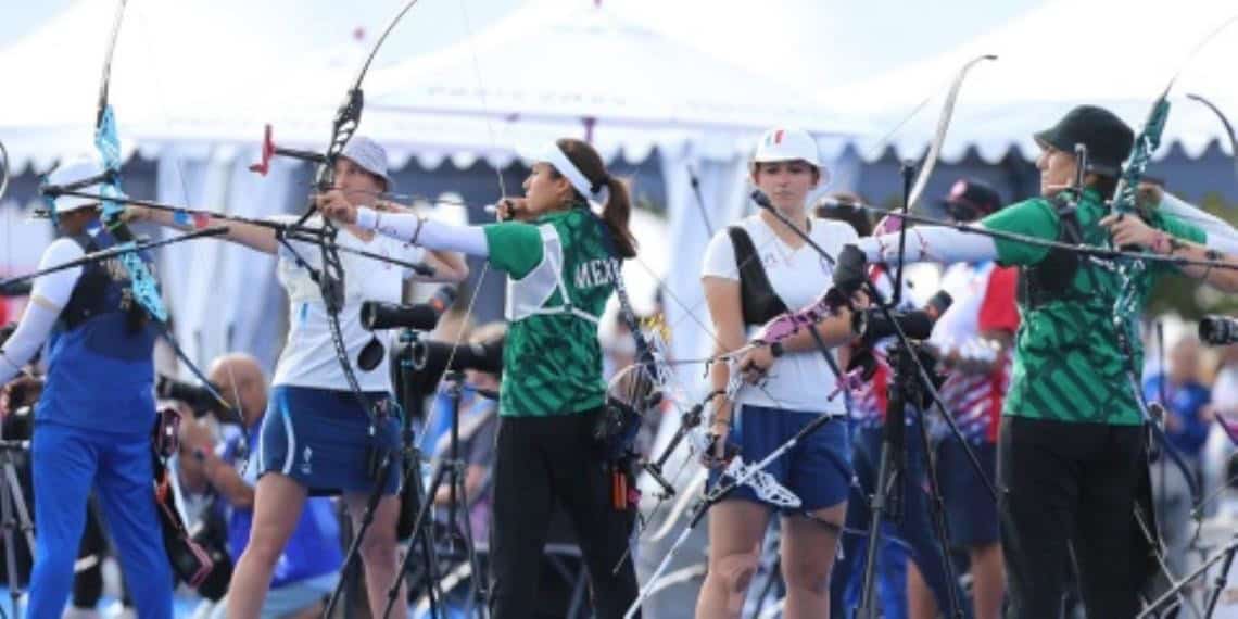 Mexicanas clasifican a cuartos de final de tiro con arco en Paris 2024