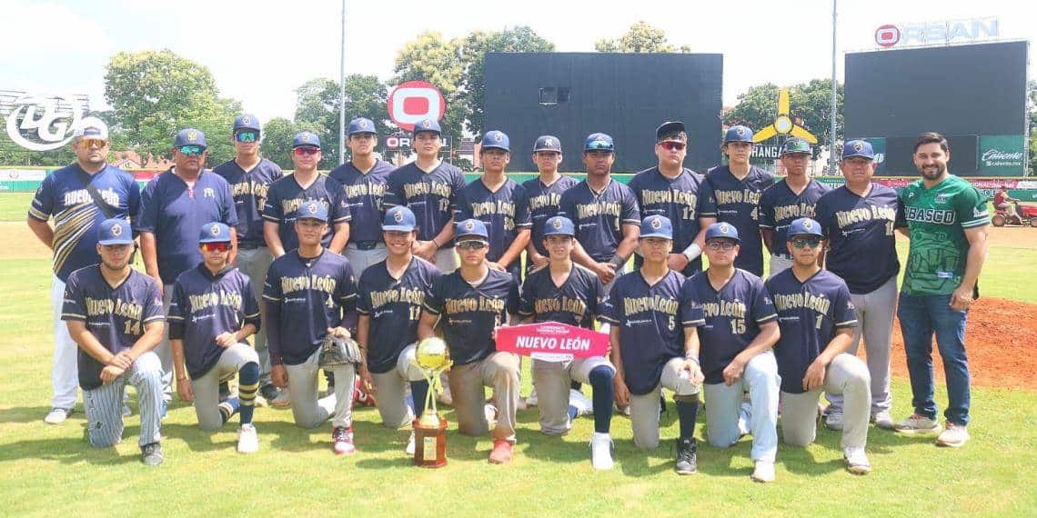 Nuevo León logró el tercer lugar del Campeonato Nacional de Béisbol 15-16 años