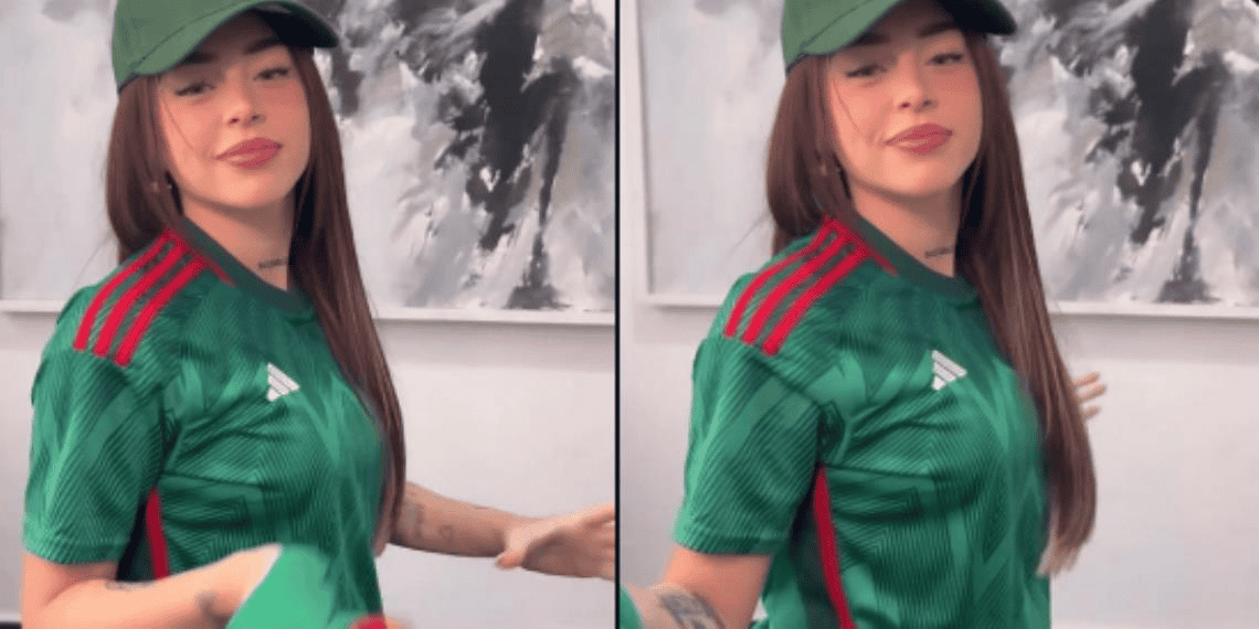 Nicki Nicole besa la playera de la selección mexicana en video
