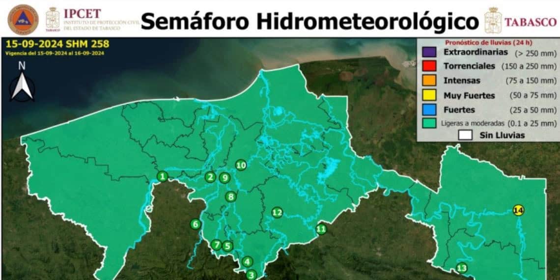 Persistirá el aire seco en la atmósfera, limitando las lluvias a chubascos dispersos en Tabasco