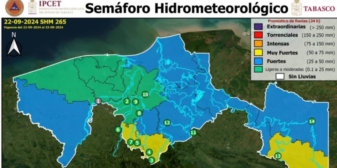 La influencia de bajas presiones, limitadas por aire relativamente seco, mantendrá un potencial de lluvias muy fuertes